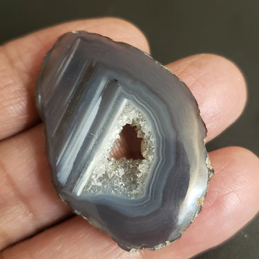 Natural Geode Druzy Agate Cabochon. Size- 42x29mm
